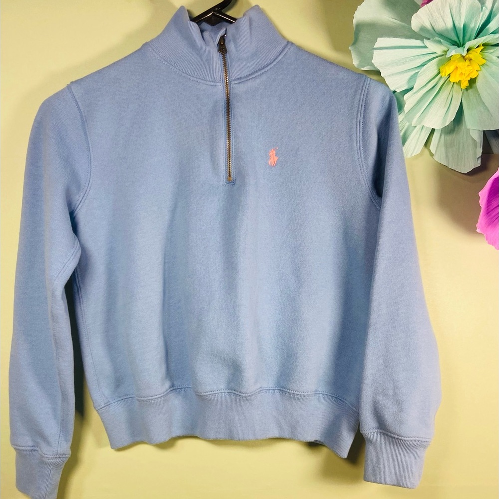 Polo Ralph Lauren Light Blue Half-Zip Sweater
